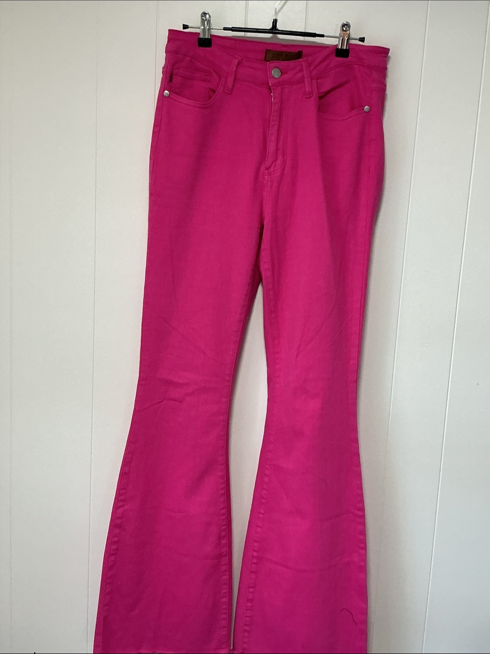 Judy Blue High-Rise Hot Pink Flare Jeans